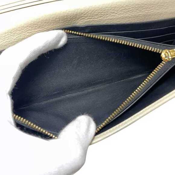 Loewe bi-fold long wallet ec-25157 beige Repeat Anagram 107.55.F11 leather 26... - Picture 6 of 11